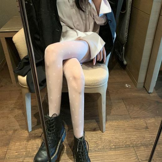 明星杨幂同款复古波圆点丝袜日系春秋夏爱心黑jk薄款防勾丝连裤袜 商品图6