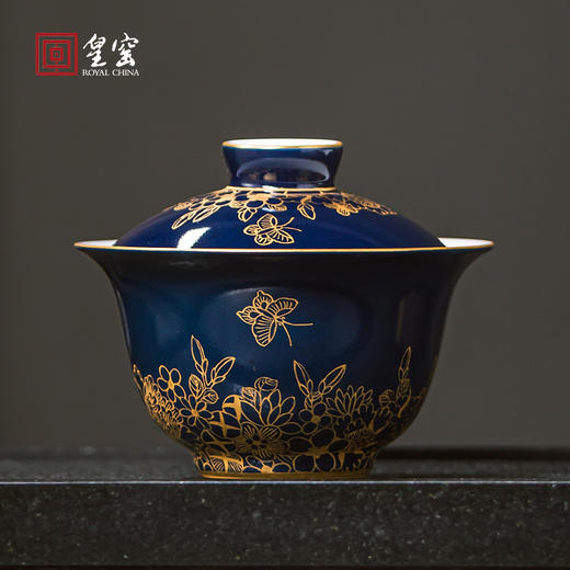 【皇窑】雅玩 手绘祭兰描金万花茶具 商品图2