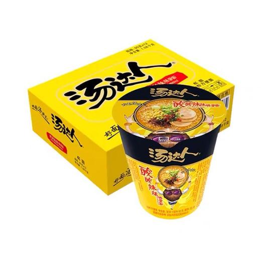 统一汤达人方便面桶面杯装泡面整箱装12桶装海鲜日式豚骨拉面杯面 商品图1