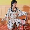 睡衣女士春秋长袖大码秋冬季家居服套装可外穿女生节三八妇女节（gxfc50） 商品缩略图4