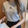 t恤女短袖夏季2022新款韩版刺绣修身显瘦学生上衣服女装潮 商品缩略图0