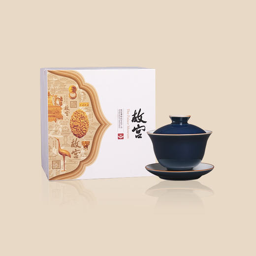 故宫博物院 单色釉盖碗（霁蓝） 商品图5