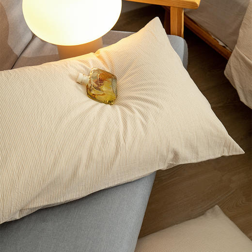 【水洗密细条套件】原棉四件套纯色白色提花水洗棉套件全棉细条纹四件套条纹水洗棉四件套密细条全棉4件套 商品图7