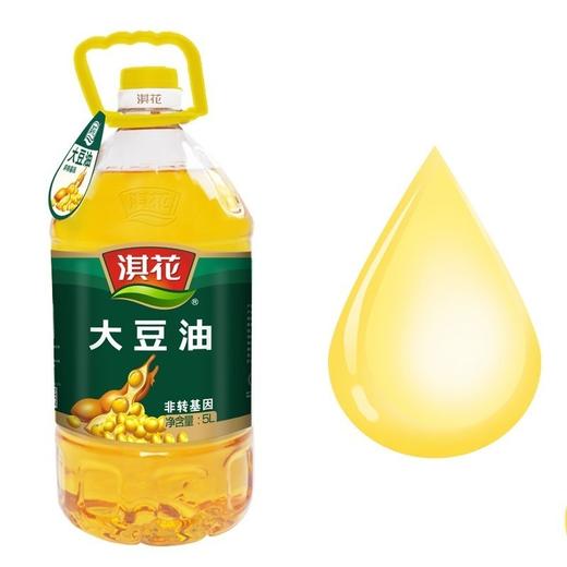 淇花一级大豆油色拉油 非转基因 家庭炒菜食用家用桶装5L 商品图1