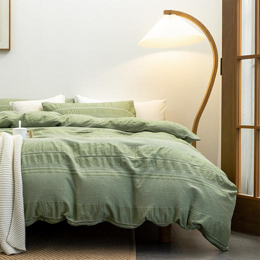 【水洗提花套件】提花水洗棉四件套纯色暗提花全棉四件套简约柔软新品 商品图9