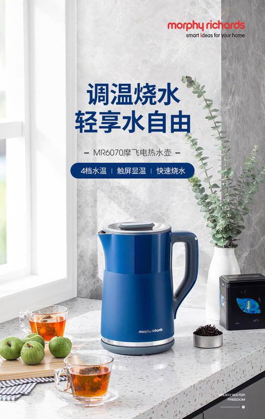 摩飞烧水壶家用电热水壶MR6070恒温智能自动小型保温一体泡茶专用 商品图1