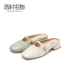 西村名物2021春季新款网红凉拖穆勒鞋女外穿百搭软底玛丽珍T21AH14131
