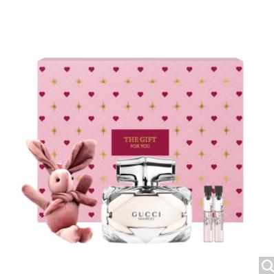【情人节礼物】古驰(GUCCI)生日节日礼物送女友女生 竹韵女士淡香水礼盒(香水30m+试管1.5ml*2+玩偶兔+精美礼盒) 商品图1