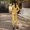 IWY/高端质感姜黄色西装套装女款双排扣干练主持人西服套裤职业装CP0255 商品缩略图3
