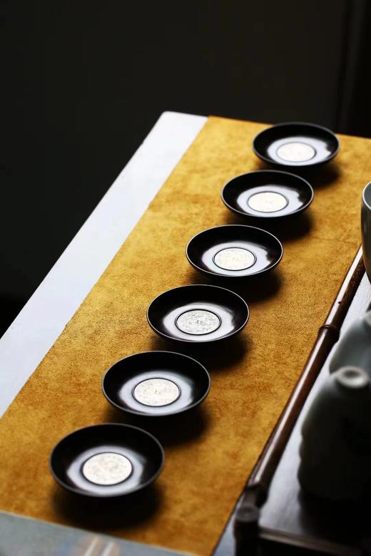 祥龙杯垫°紫光檀嵌银元（6个/套） 商品图3