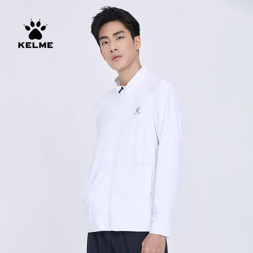 卡尔美针织外套男春季新款高弹健身立领开衫夹克运动服 商品图6