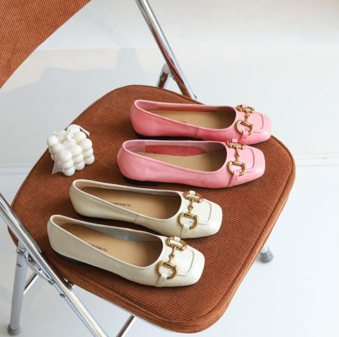 西村名物2021夏季新款低跟浅口百搭方头女鞋T21CE32861 商品图0