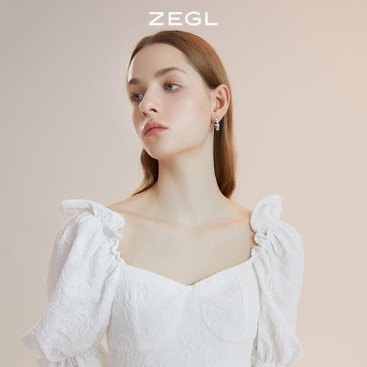 ZEGLC型耳环女小众设计感高级耳钉2023年新款潮ins风925银针耳饰 商品图3