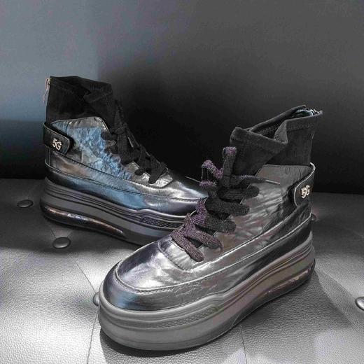 LFGJ 6007 镭射光面厚底松糕鞋 商品图5