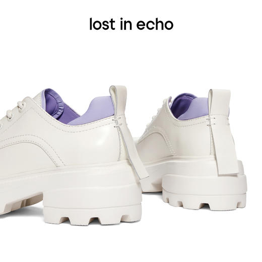 [断码]lost in echo 方头运动休闲脚踝中性皮鞋厚底增高西装鞋 商品图2