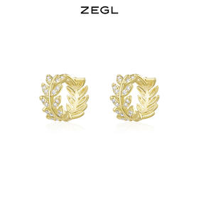 ZEGL树叶耳环女2022年新款潮耳钉设计感小众耳扣高级感气质耳饰品-tmall.com天猫