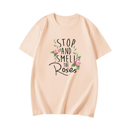 字母印花短袖t恤女2022夏潮韩版宽松纯棉上衣学生白色半袖体恤 商品图1