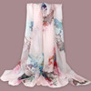 上海故事春秋夏季薄款女百搭丝丝巾纱巾披肩  LJD春花秋月喷绘丝巾 商品缩略图2