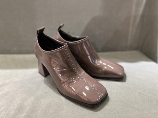 IUIUSECOND 秋冬深口牛皮漆革方头时装鞋女 商品图2