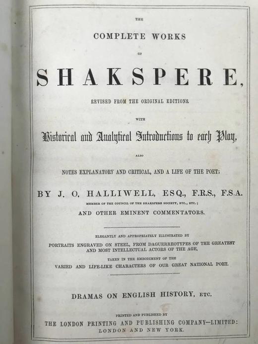 约19世纪后期 莎士比亚作品全集（全3卷） 约百幅钢版画插图 真皮精装16开 商品图4
