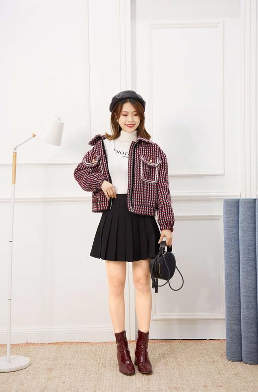 【严选】诗凡黎秋百搭简约百褶半身裙7AB440381 商品图1