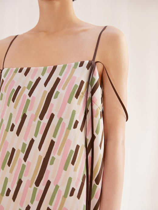 HeyDress童趣吊带连衣裙女小众印花宽松小个子中长款内搭裙子 商品图3