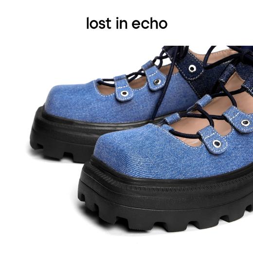 [捡漏价]泫雅同款lost in echo 方头齿轮厚底系带增高皮鞋西装鞋玛丽珍鞋 商品图1