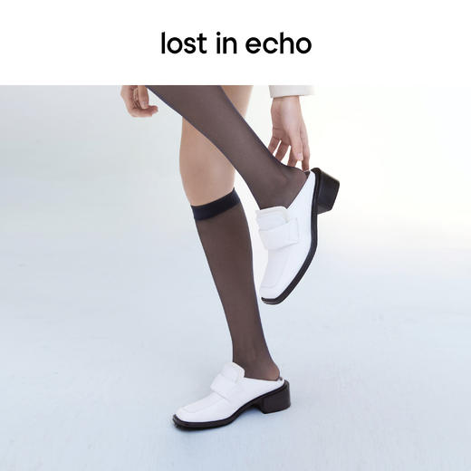 【下架】lost in echo 春季 双鞋舌填充鞋面运动休闲乐福拖鞋 商品图3