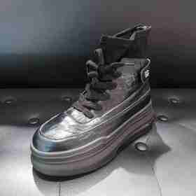 LFGJ 6007 镭射光面厚底松糕鞋