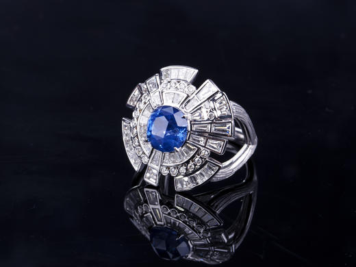 「时光之瞳」矢车菊蓝宝石戒指 3.1克拉蓝宝石 商品图3