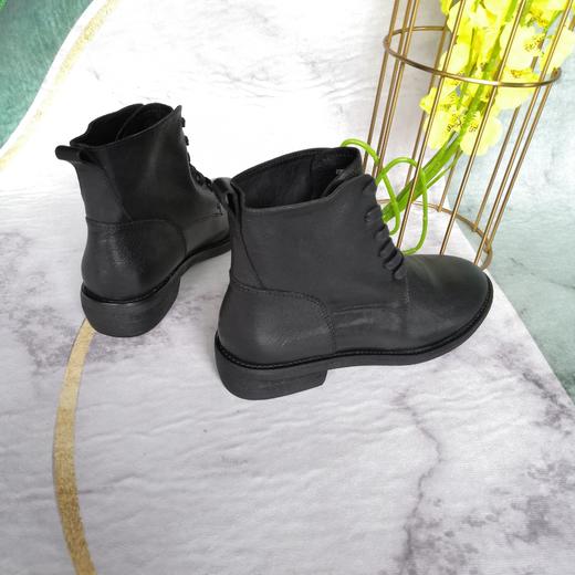 IUIU SECOND 秋冬牛皮绑带短靴马丁靴 商品图2