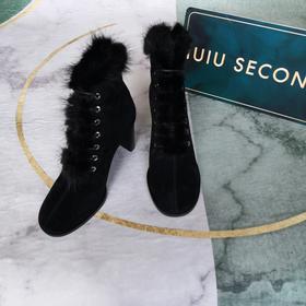 IUIU SECOND 秋冬羊皮绒面毛毛短靴