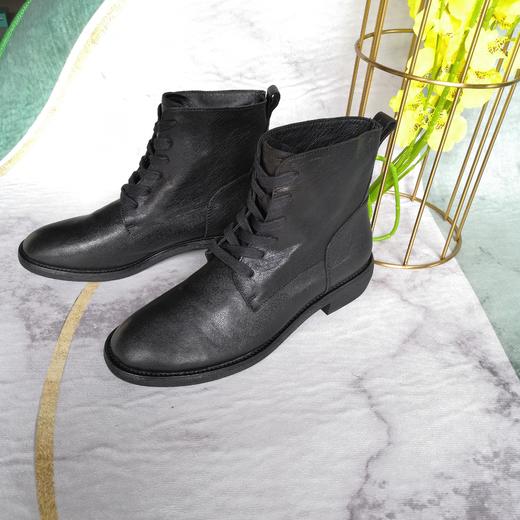 IUIU SECOND 秋冬牛皮绑带短靴马丁靴 商品图1