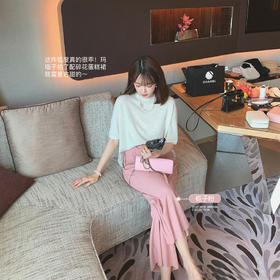 【金蘑菇菇 9分糯米裤】小个子阔腿垂感针织九分休闲裤