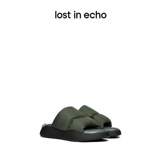 lost in echo 2022春季新款 填充感金属环收纳沙发拖鞋男款 商品图1