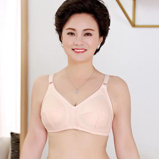 上海旗袍厂YY-328内衣妇女妈妈背心舒适软棉文胸无钢圈薄款无海绵布文胸 商品图0