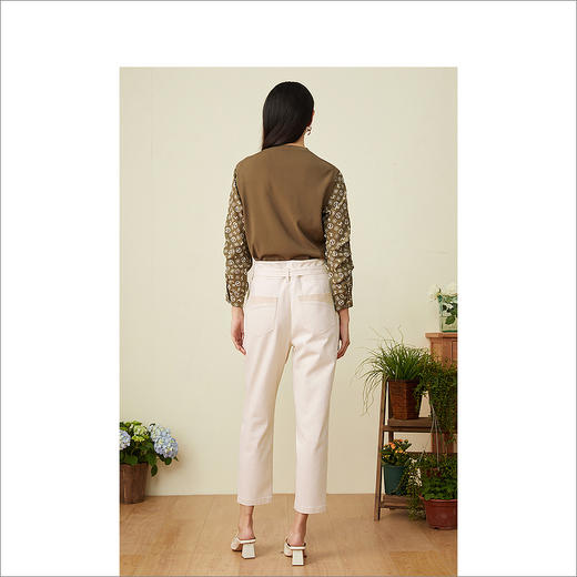 YINER音儿2022春季新款修身直筒九分牛仔裤8c32120220 商品图3