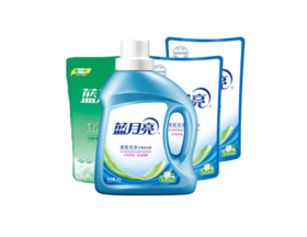 蓝月亮 美满生活洗护4件套（茉莉花香洗衣液1公斤瓶*1、茉莉花香洗衣液500克袋*2、玉玲兰柔顺剂500克袋*1） 