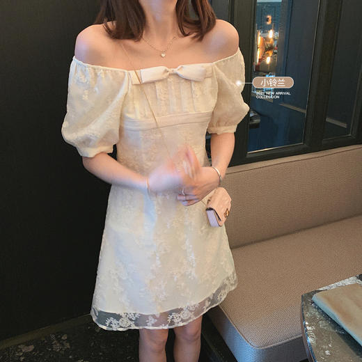 【金蘑菇菇 七月小森林】白蕾丝系设计感显瘦气质连衣裙仙女裙 商品图1