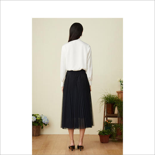 YINER音儿2022春季新款商务通勤时尚半身纱裙A字女裙8c32150080 商品图3