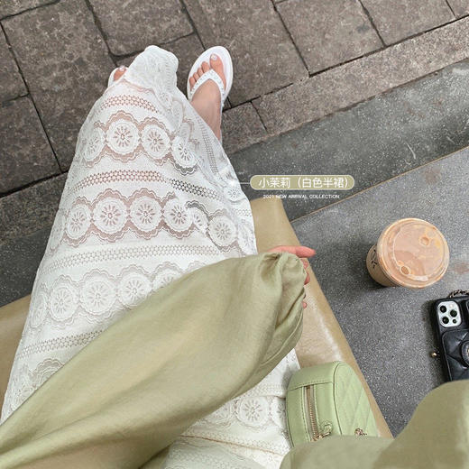 【金蘑菇菇 七月小森林】白蕾丝系设计感显瘦气质连衣裙仙女裙 商品图4
