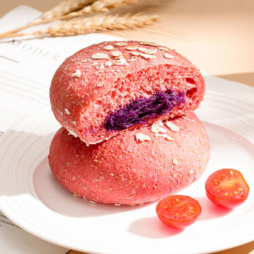 全麦红丝绒紫薯欧包6个装【健康面包系列】保质期30天【兑换券有效期15天，到期可退！】 商品图1