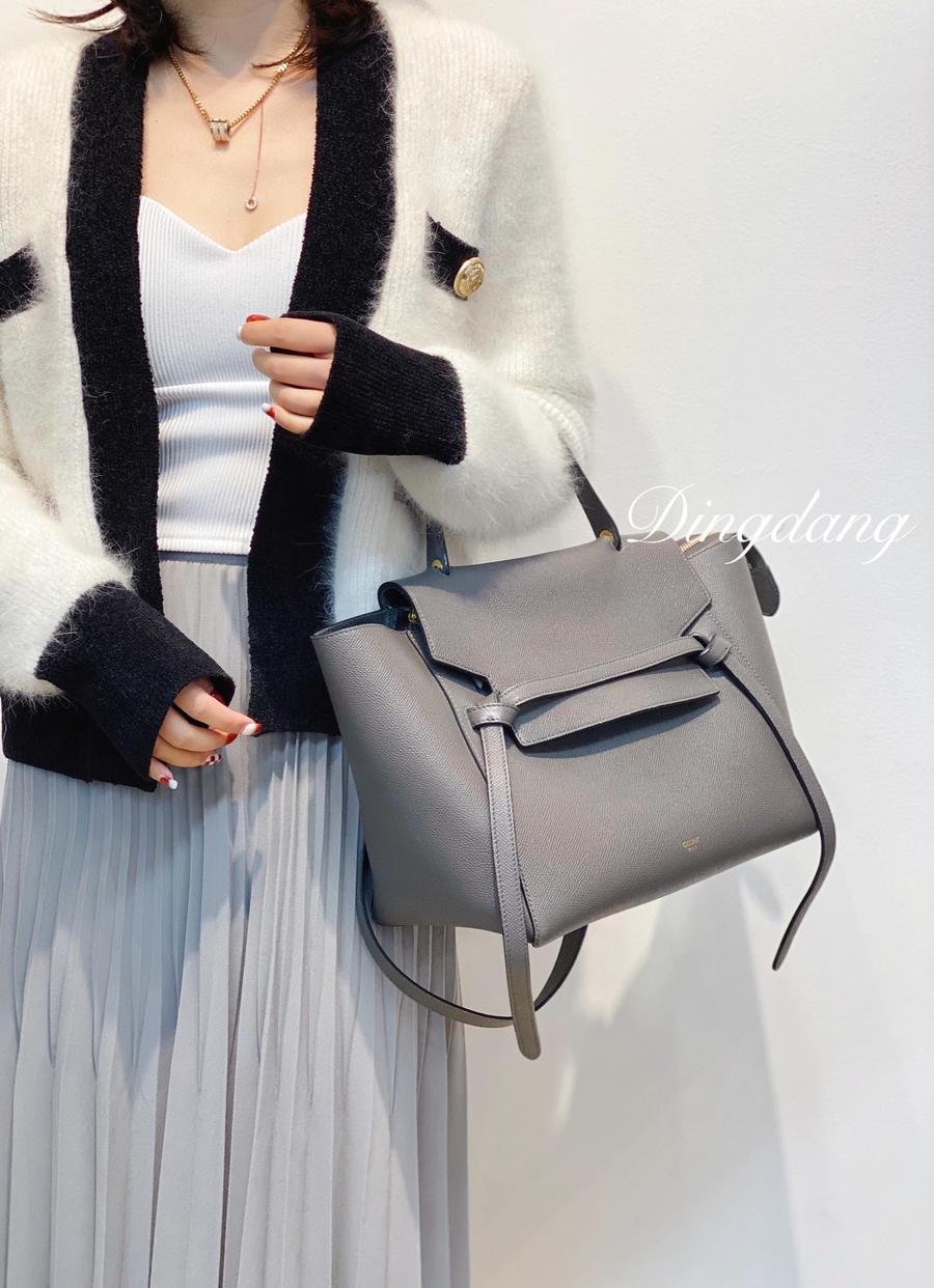 celine mini 大象灰 牛皮 鲶鱼包