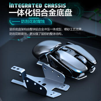 英菲克（INPHIC) PX2 无线鼠标 轻音鼠标 办公鼠标 充电鼠标 创意鼠标 家用便携 外星新物种 太空灰 商品图1