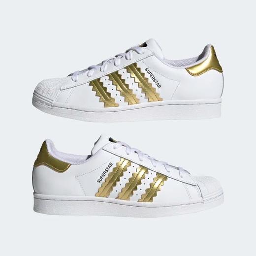 新款有折￥599！Adidas阿迪达斯 superstar百搭贝壳头金标小白鞋 商品图0