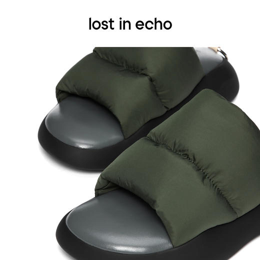 lost in echo 2022春季新款 填充感金属环收纳沙发拖鞋男款 商品图2