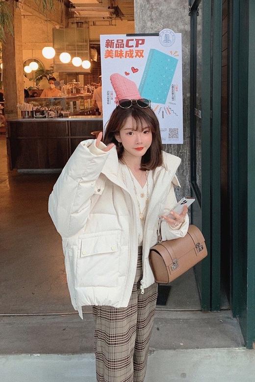 福利 金蘑菇菇【挪威小白熊】麦穗黄M码 可拆卸帽子～实穿轻便短款羽绒服 商品图5