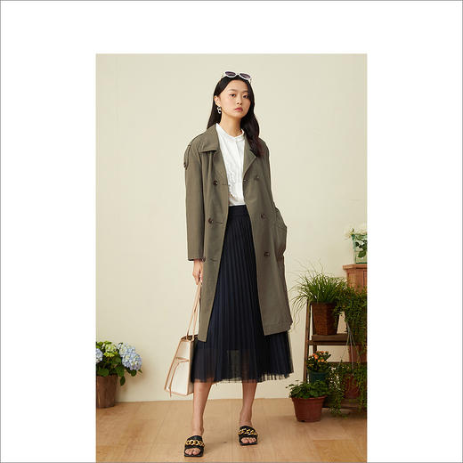 YINER音儿2022春季新款商务通勤时尚半身纱裙A字女裙8c32150080 商品图2