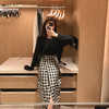 【金蘑菇菇 vintage mood格裙系列】伞裙/直筒裙 复古格子半身裙 商品缩略图1