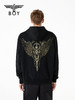 BOYLONDON连帽卫衣男女同款22春夏新品黑金潮酷廓形套头衫B221NO401802 商品缩略图1